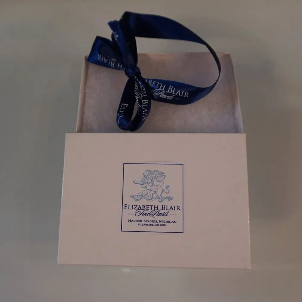 Elizabeth Blair Fine Pearls Empty Gift Box And Bow